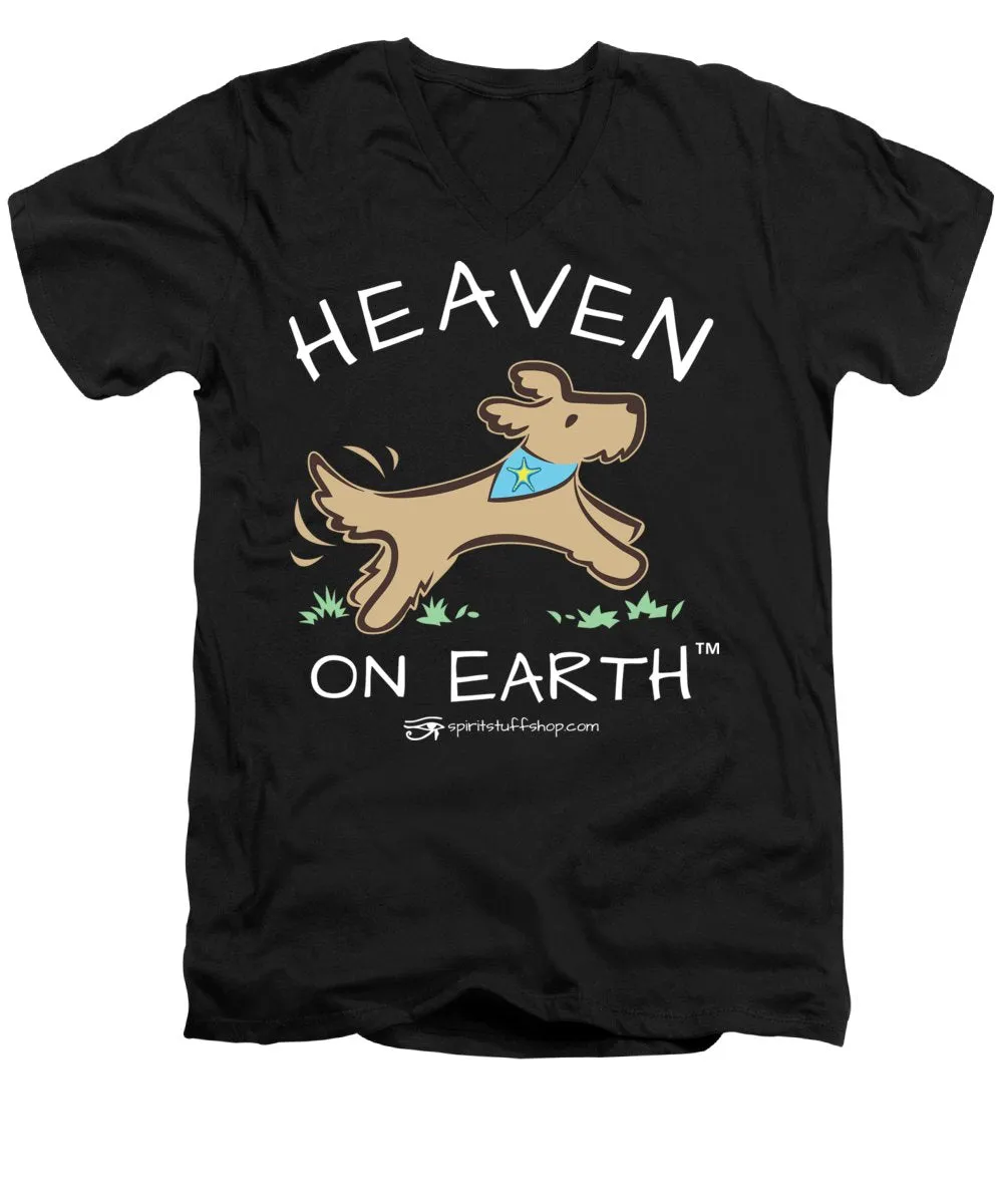 Pup/dog Heaven On Earth - Men's V-Neck T-Shirt