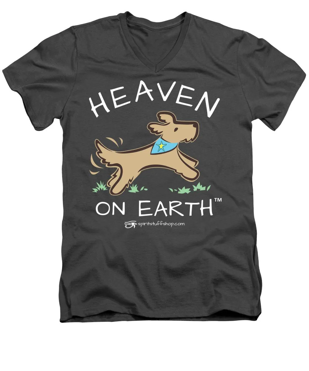 Pup/dog Heaven On Earth - Men's V-Neck T-Shirt