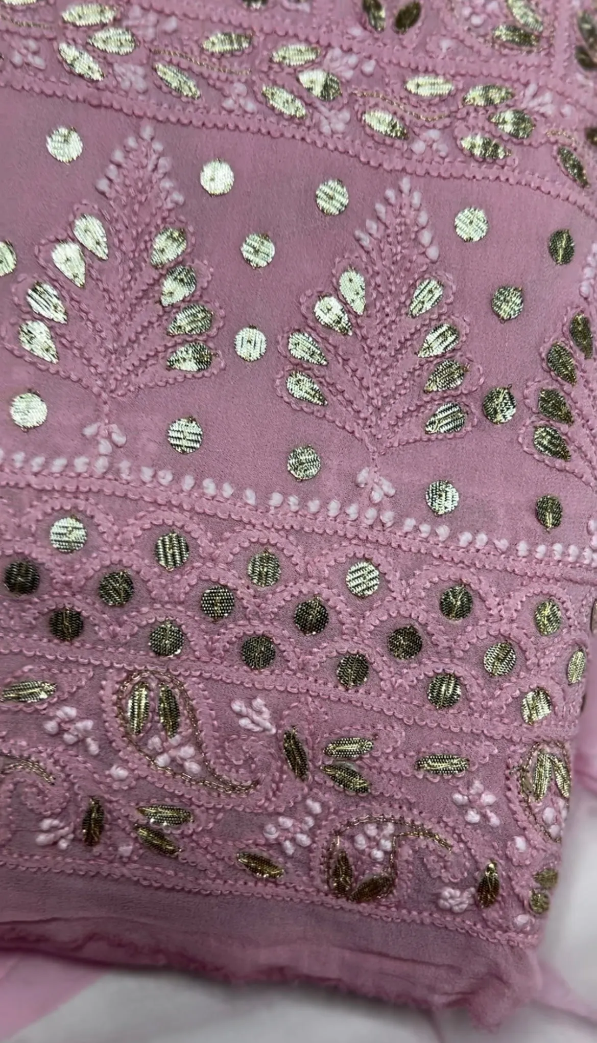 Pure Baby Pink Chikankari Gota Salwar Suit