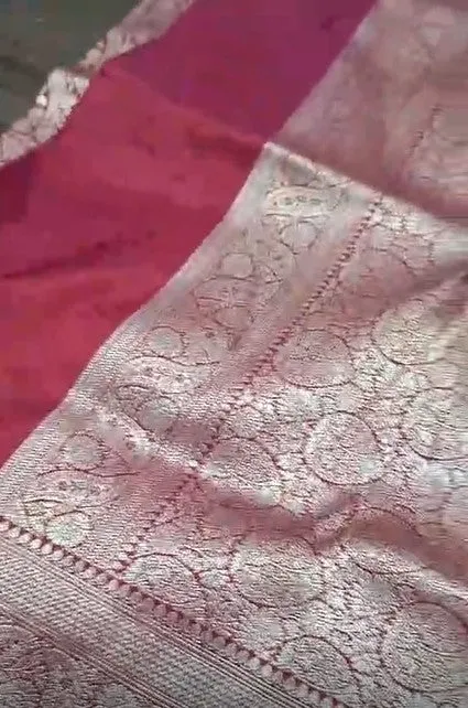 Pure Beautiful Banarasi Khaddi Katan Silk Tanchoi Brocade Designer Handloom Saree