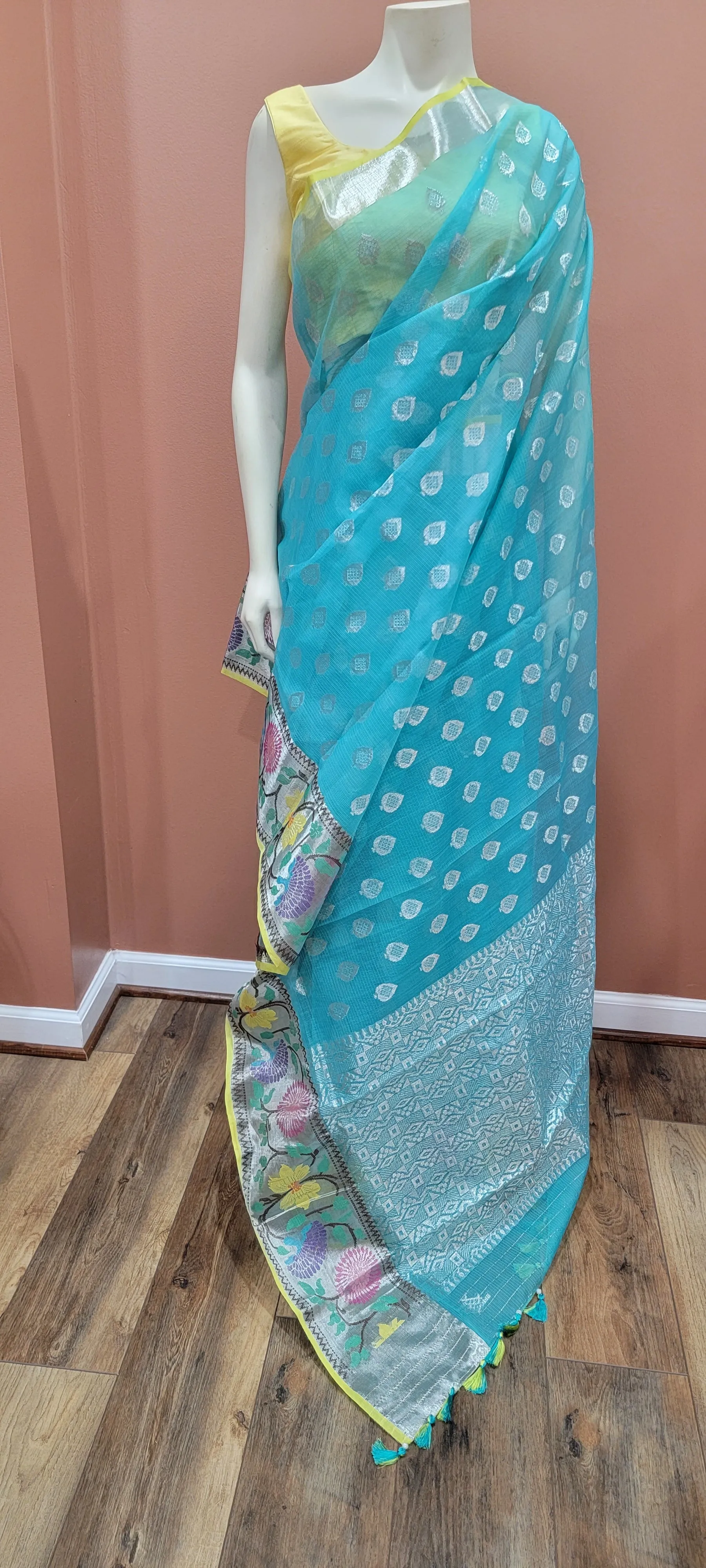 Pure Zari Kota Saree Collection in exciting Colors