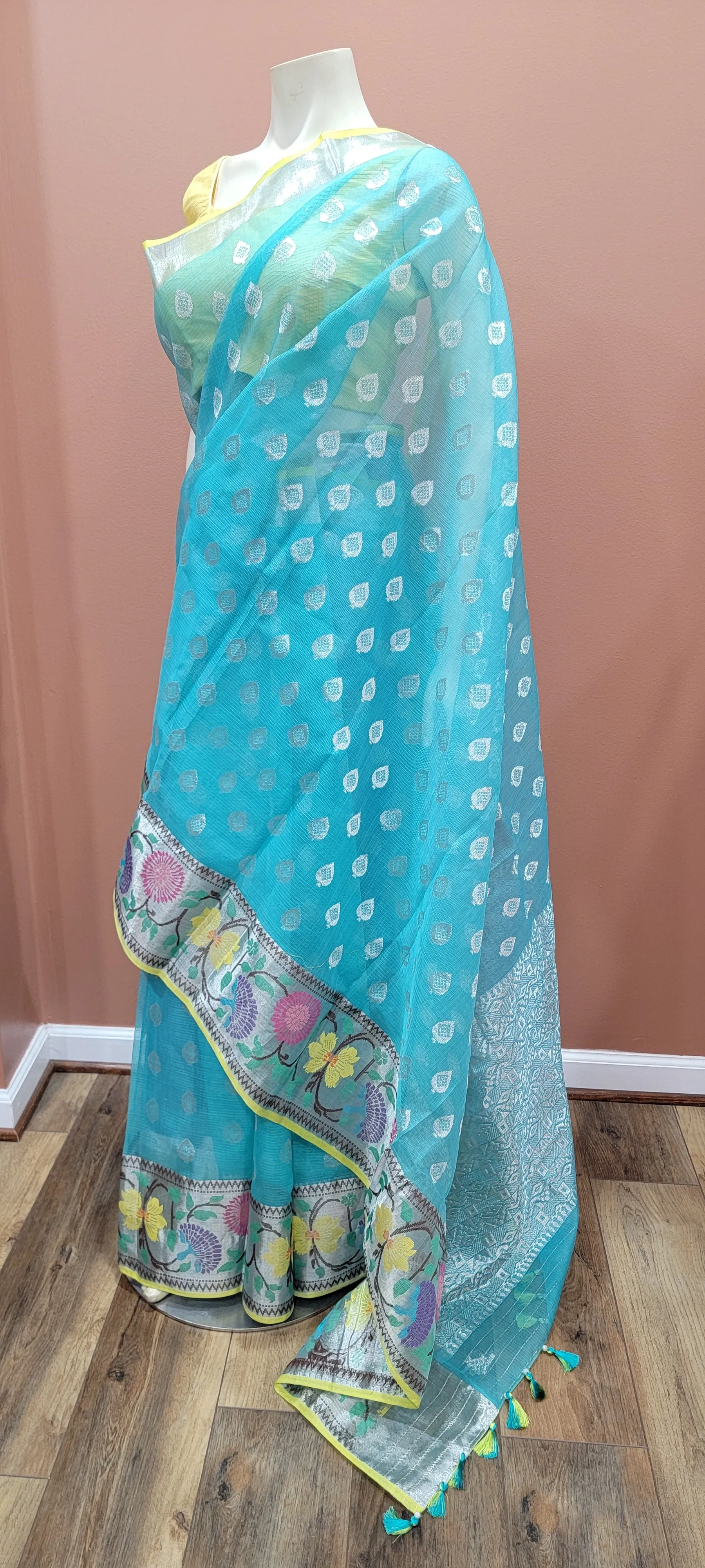 Pure Zari Kota Saree Collection in exciting Colors