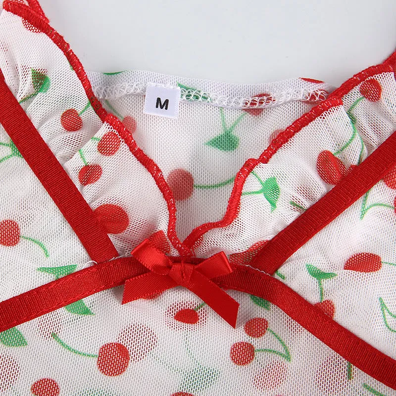 "CHERRY PRINT" VEST N090202