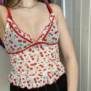 "CHERRY PRINT" VEST N090202