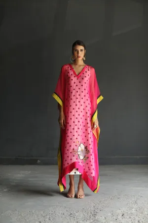 Raji Ramniq I Love To Dot I Cotton Silk Ensemble I Black and White Hot Pink I 106