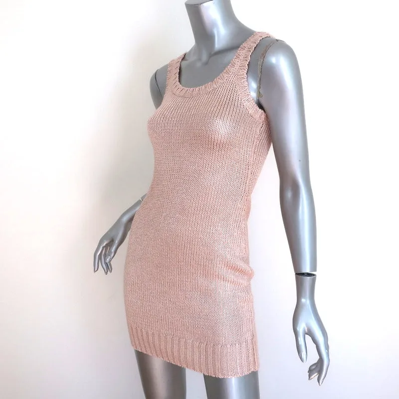 Ralph Lauren Blue Label Mini Dress Peach Linen Knit Size Extra Small NEW