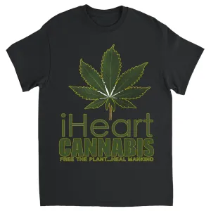 Rastafari JAMS Reggae Radio - iHeart Cannabis (DARK Colored) T-Shirts