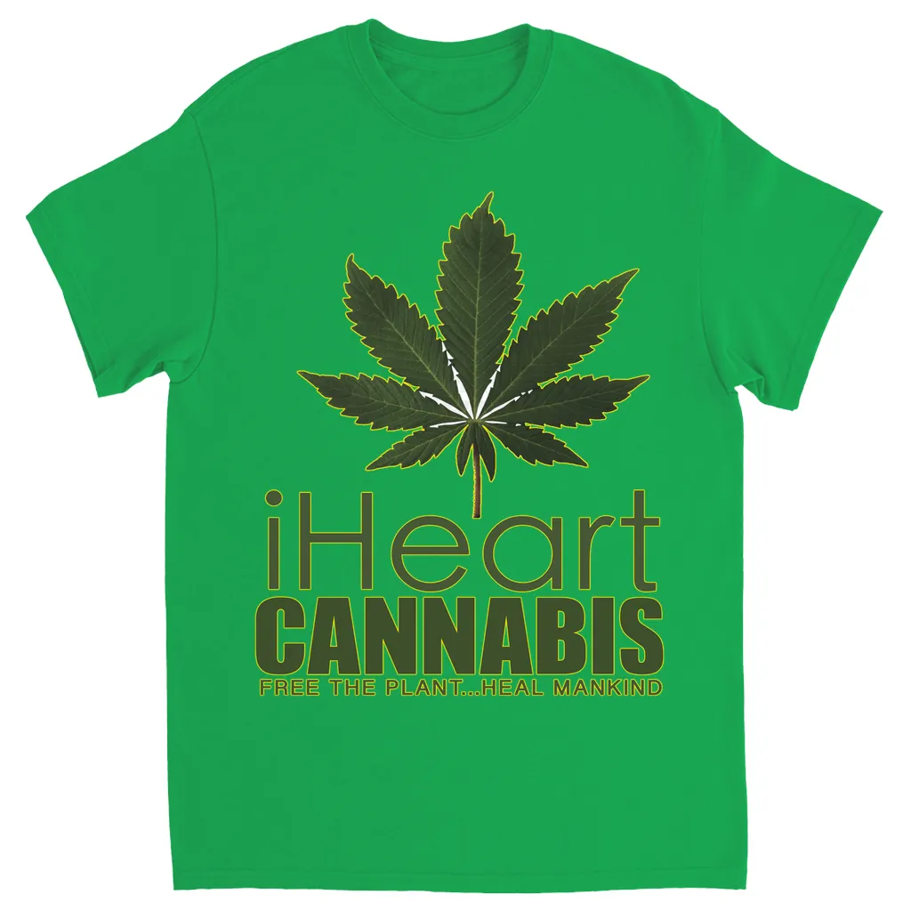 Rastafari JAMS Reggae Radio - iHeart Cannabis (DARK Colored) T-Shirts