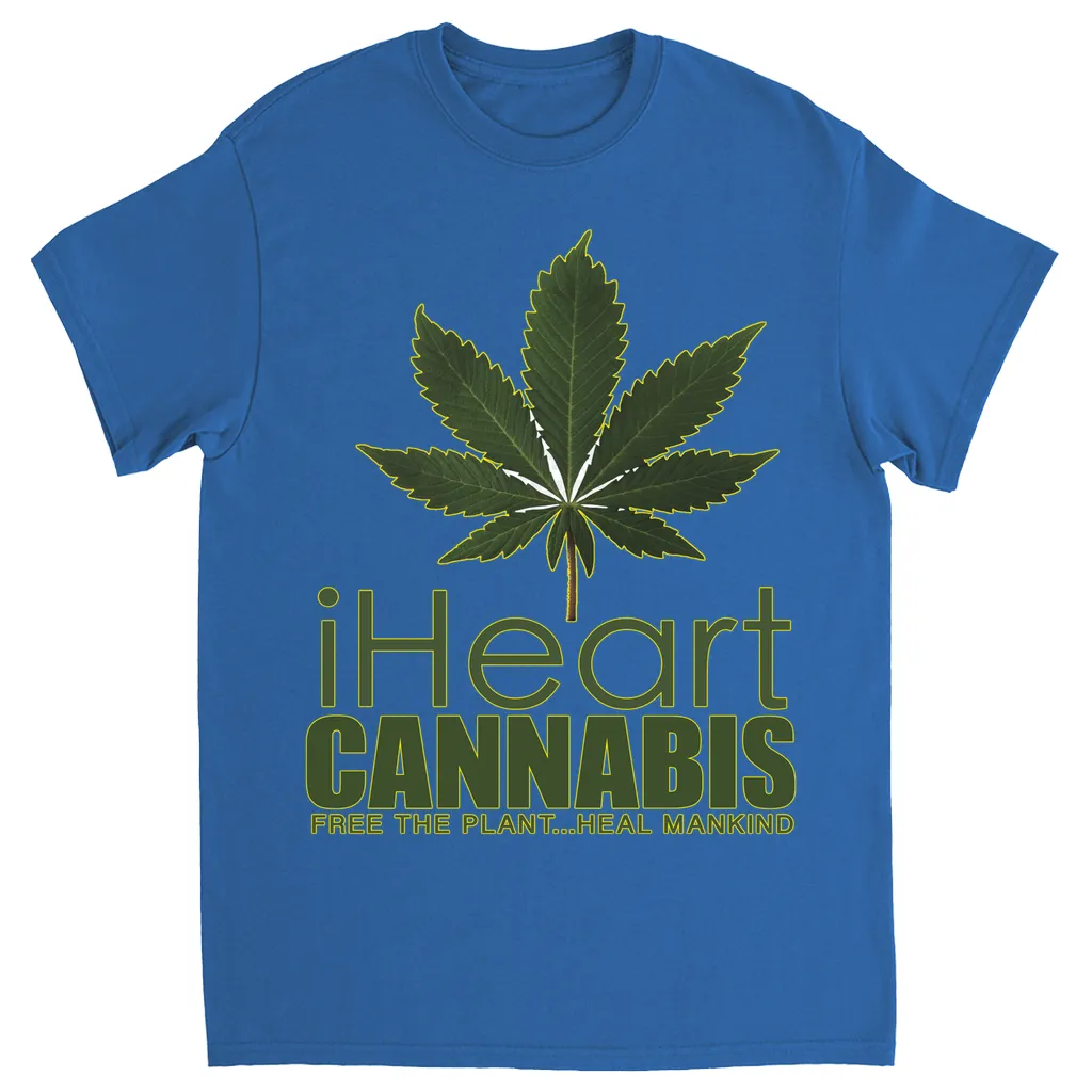 Rastafari JAMS Reggae Radio - iHeart Cannabis (DARK Colored) T-Shirts