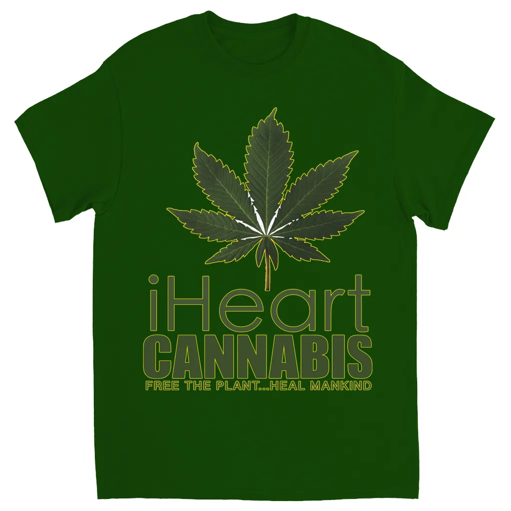 Rastafari JAMS Reggae Radio - iHeart Cannabis (DARK Colored) T-Shirts