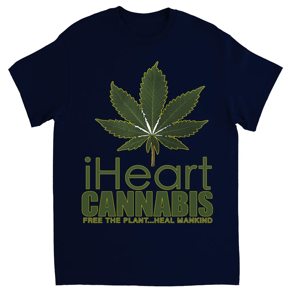 Rastafari JAMS Reggae Radio - iHeart Cannabis (DARK Colored) T-Shirts
