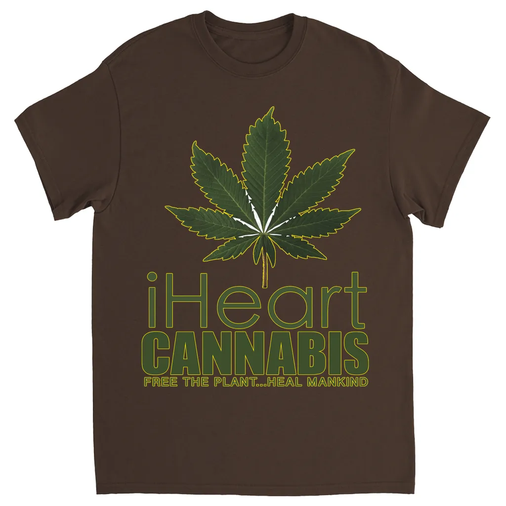Rastafari JAMS Reggae Radio - iHeart Cannabis (DARK Colored) T-Shirts