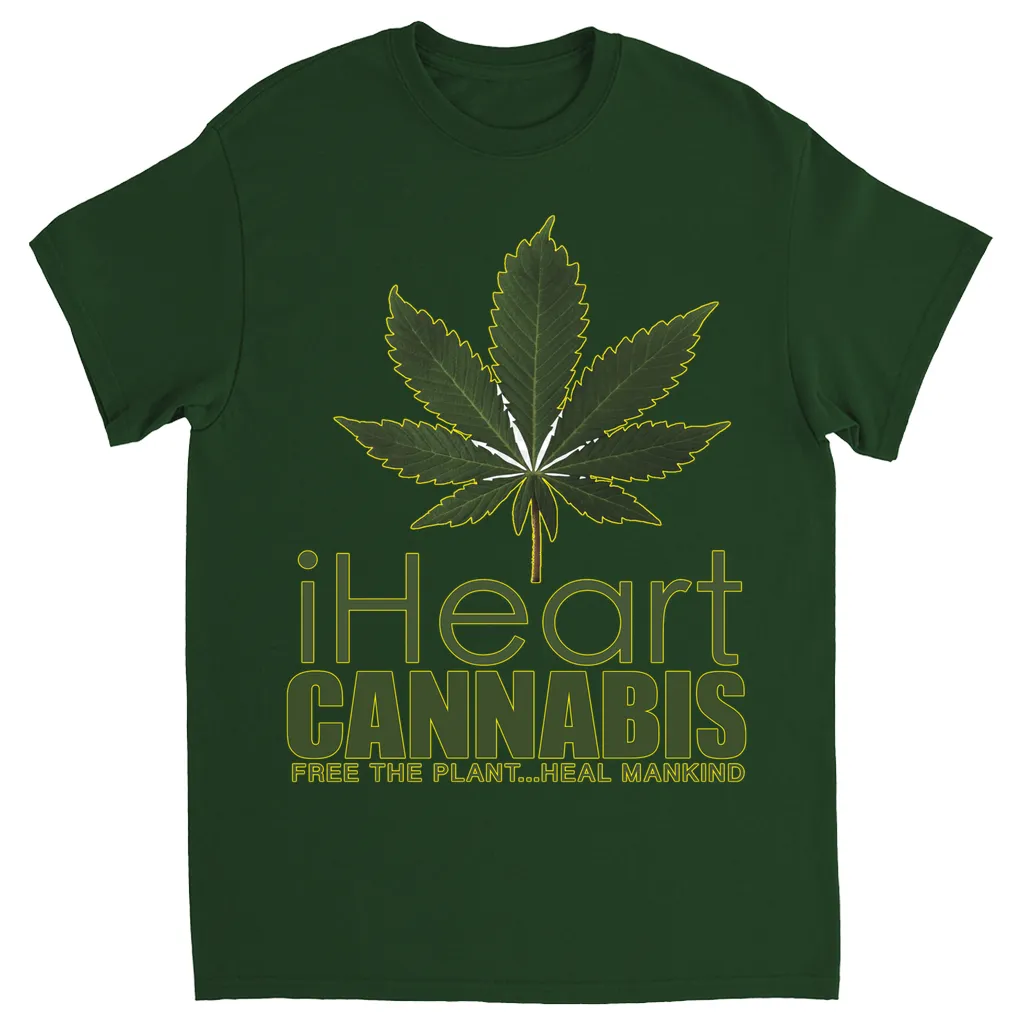 Rastafari JAMS Reggae Radio - iHeart Cannabis (DARK Colored) T-Shirts