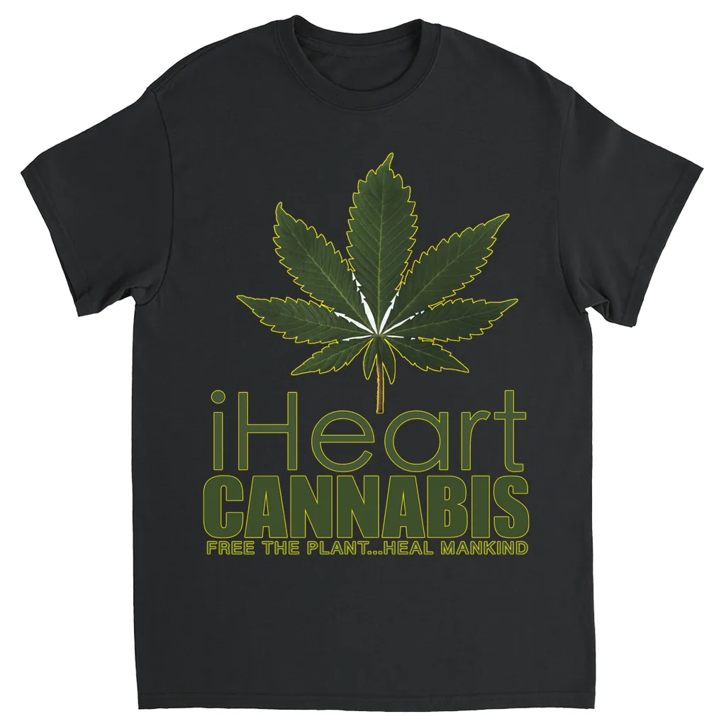 Rastafari JAMS Reggae Radio - iHeart Cannabis (DARK Colored) T-Shirts