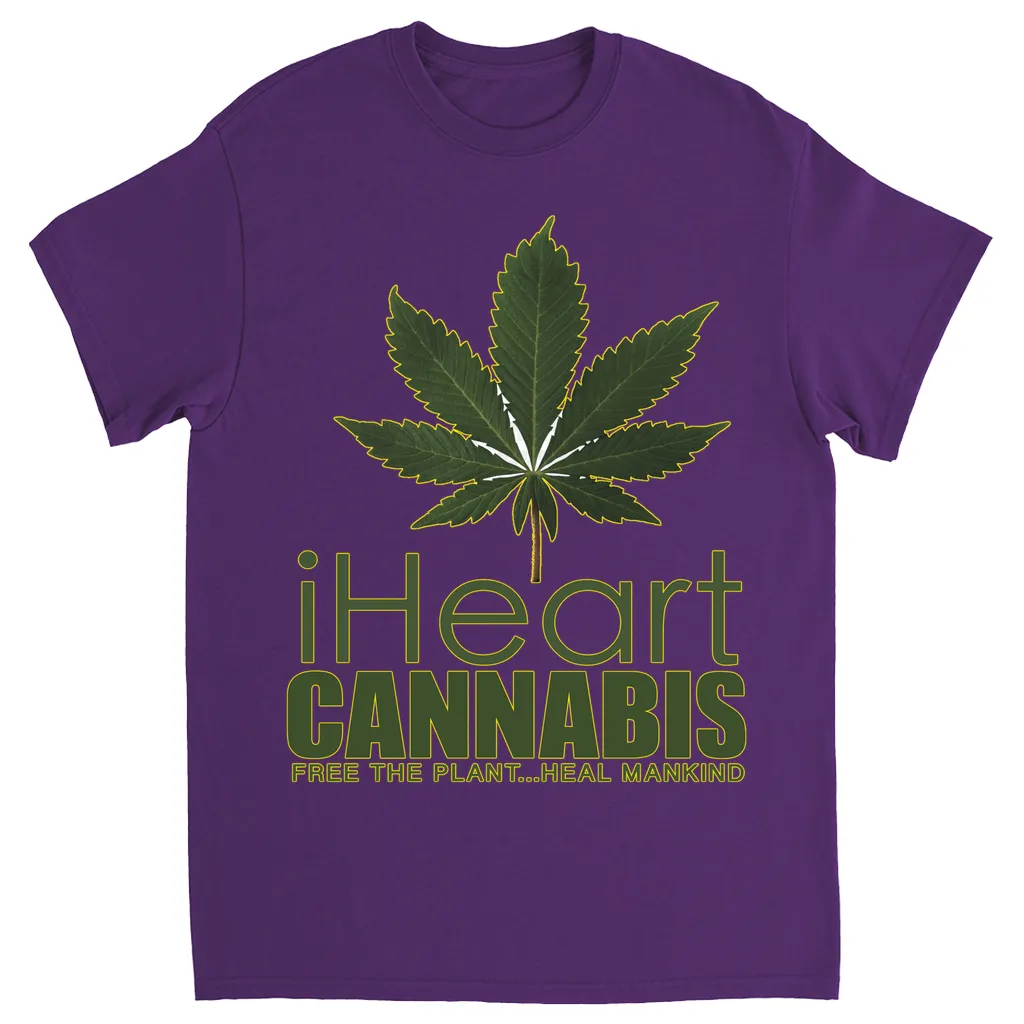 Rastafari JAMS Reggae Radio - iHeart Cannabis (DARK Colored) T-Shirts