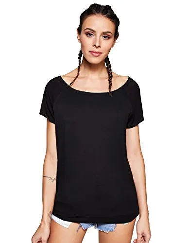 ROMWE Women's Off the Shoulder One Shoulder Boat Neck Random Shoulder Short Sleeve Tee Shirt Tunic Top Blouse: Gateway