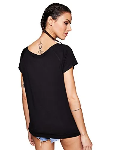 ROMWE Women's Off the Shoulder One Shoulder Boat Neck Random Shoulder Short Sleeve Tee Shirt Tunic Top Blouse: Gateway