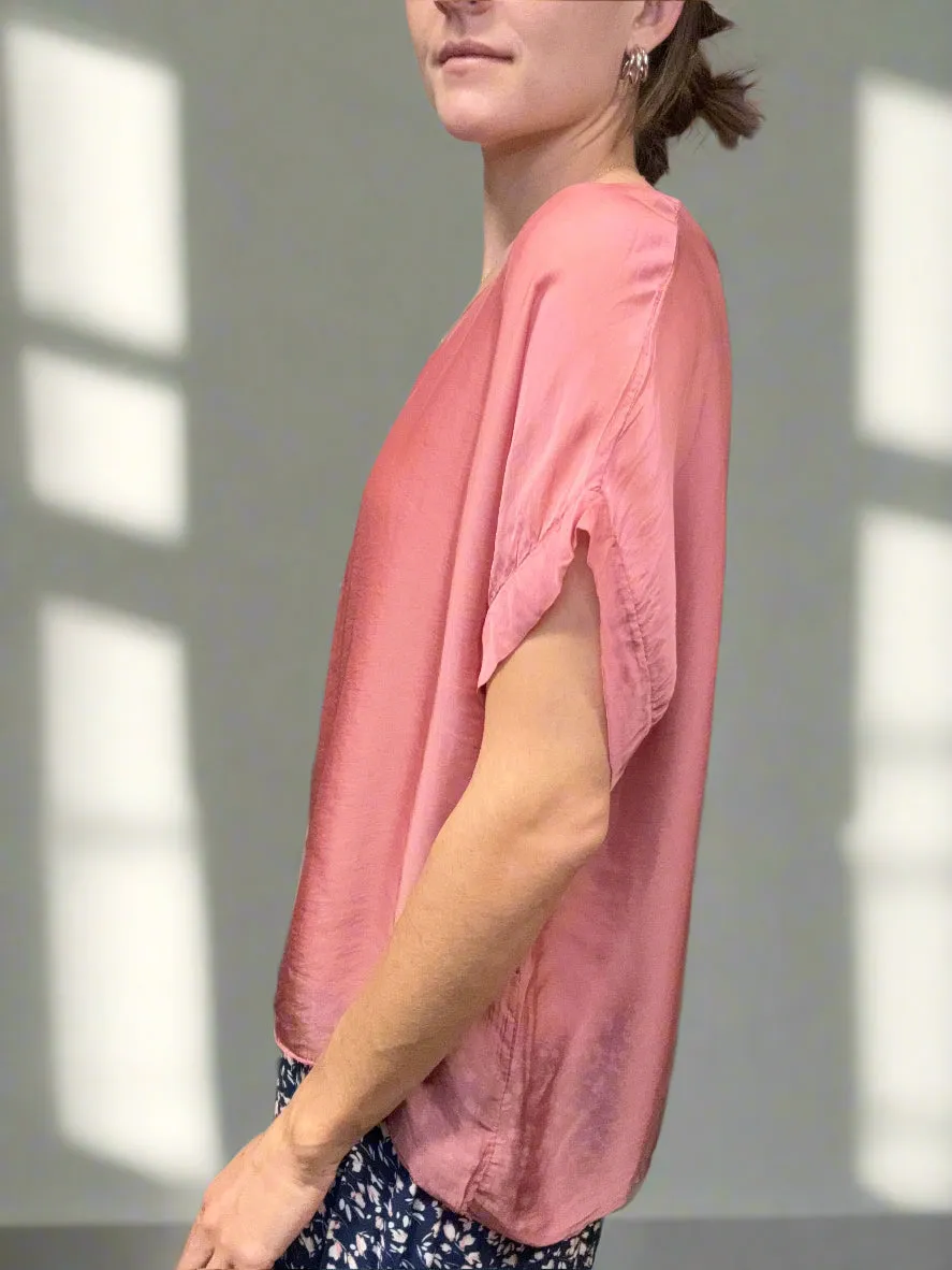 Rosette Silk Blend Blouse