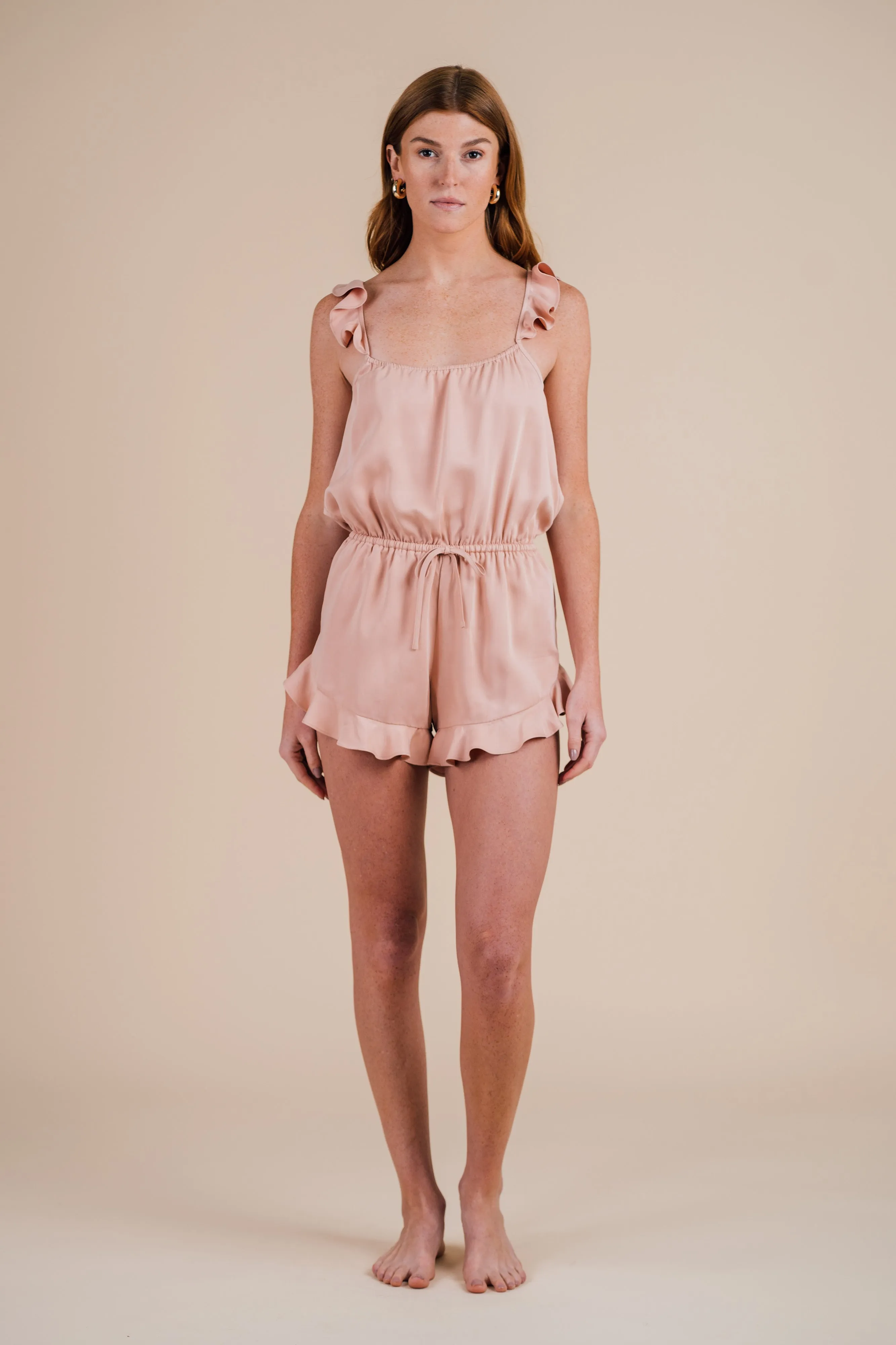 Ruffle Romper - Dusty Sunrise