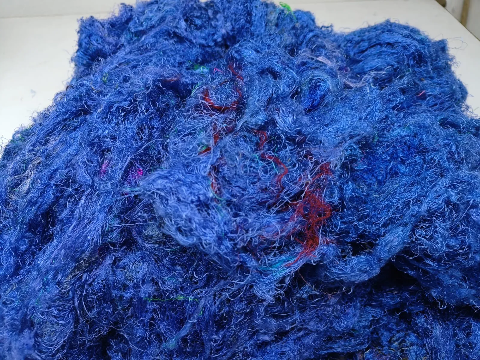 Sari Silk Waste Batts - Purple
