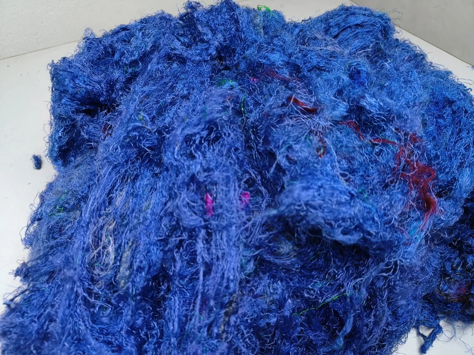 Sari Silk Waste Batts - Purple
