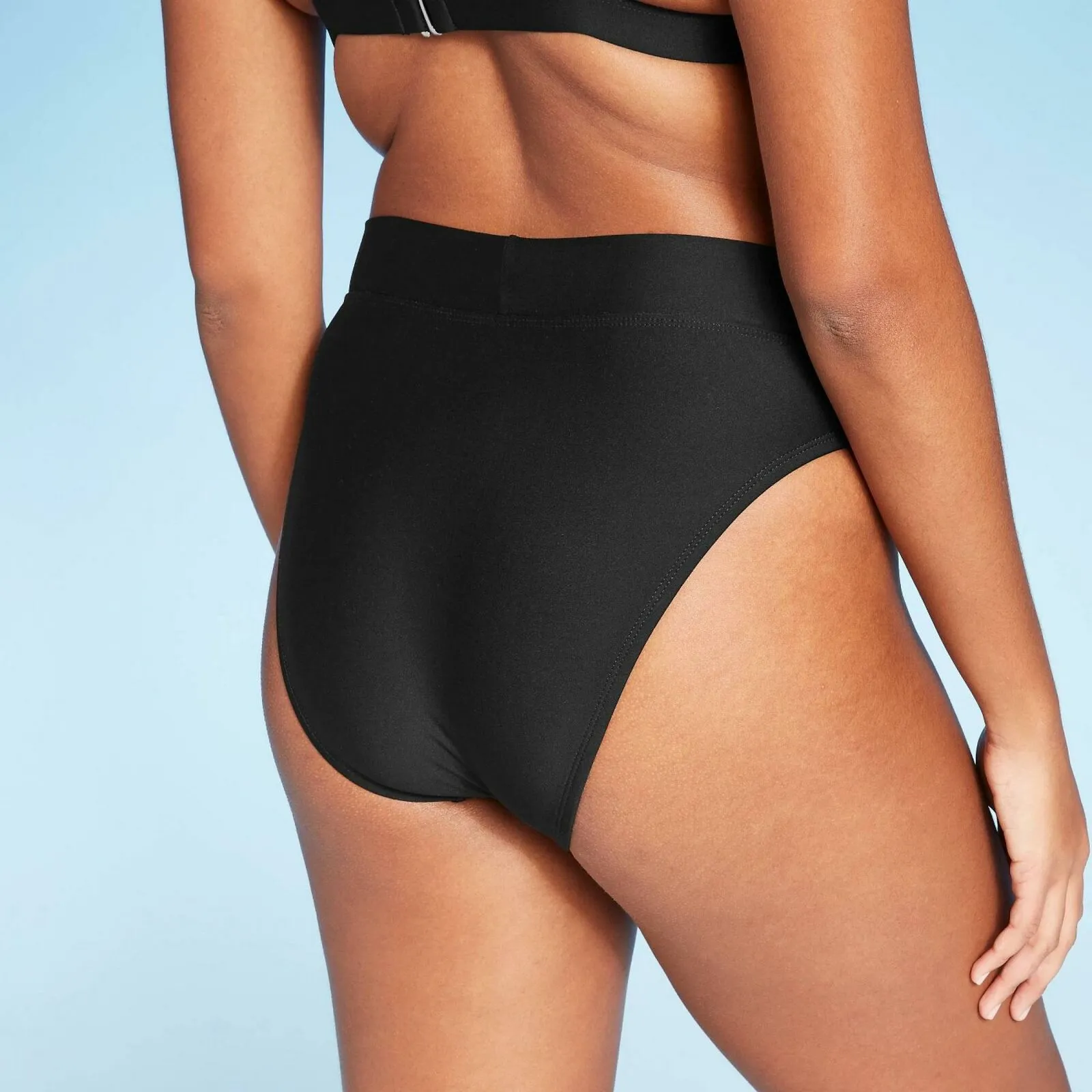 Shade & Shore Women's High Leg High Waist Cheeky Bikini Bottom