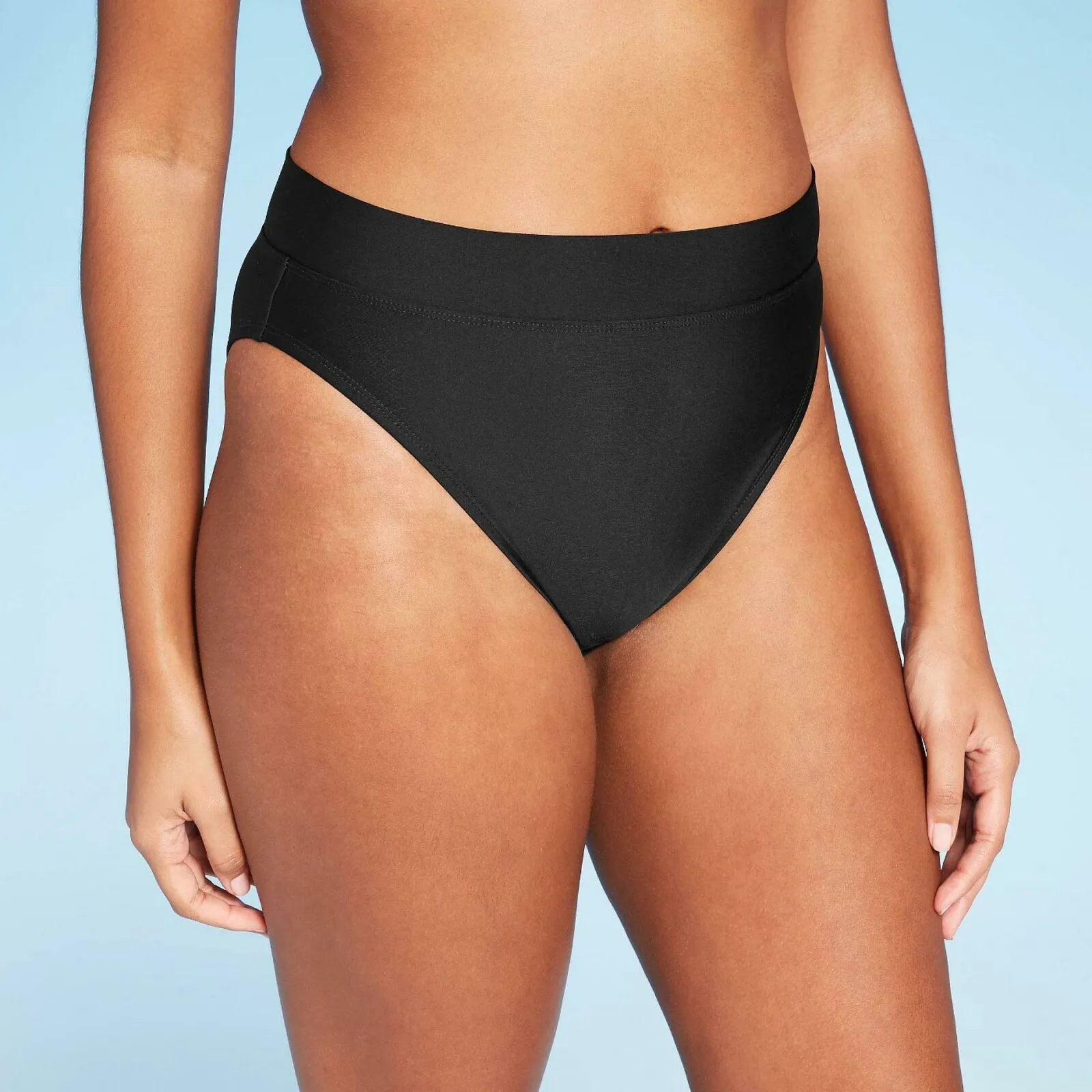 Shade & Shore Women's High Leg High Waist Cheeky Bikini Bottom