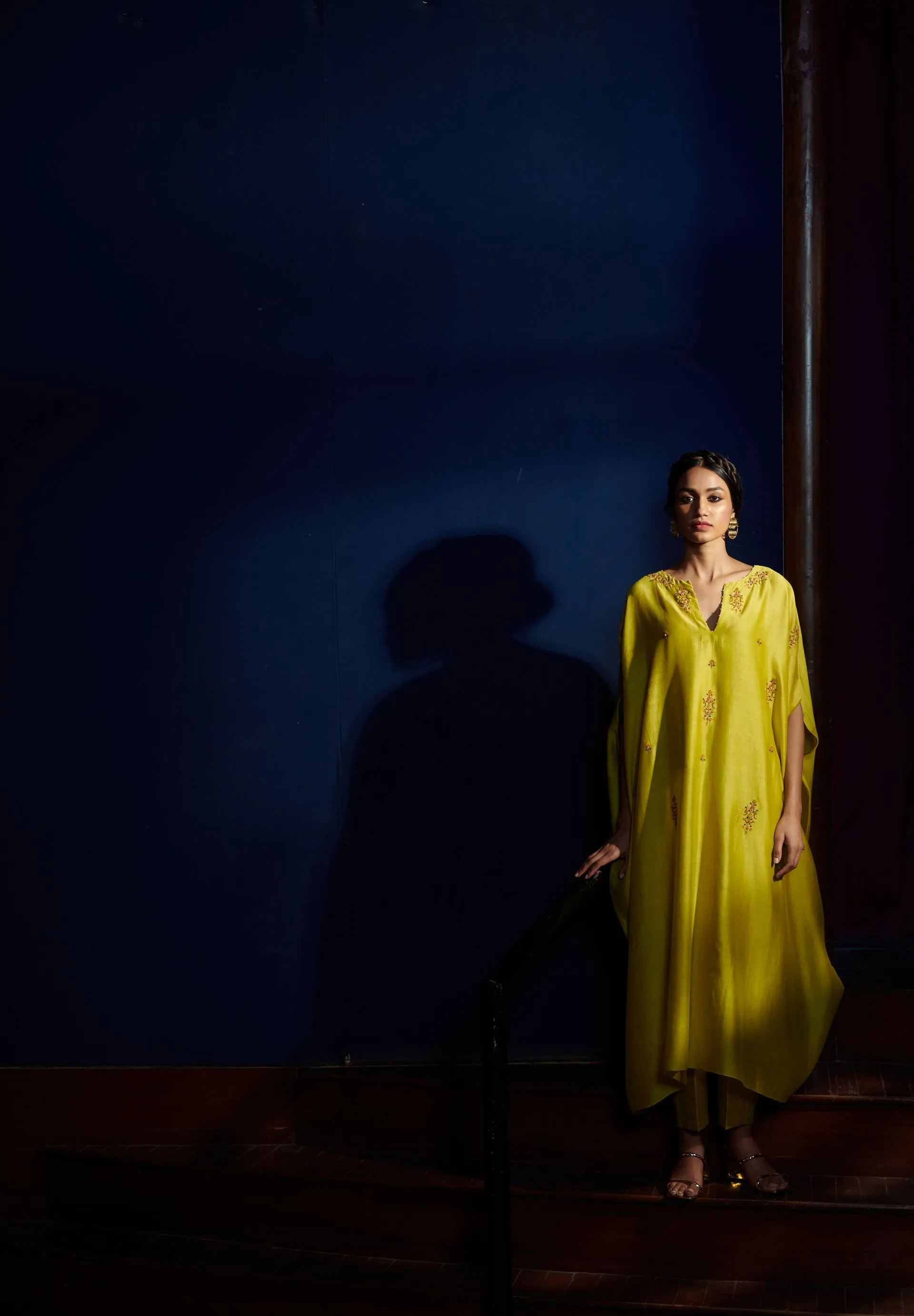 Shikha Mehta Wordle Aqua Vami Kurta Set Silk Chanderi  Silk Organza Aqua The Other Me Sm-Aw-013