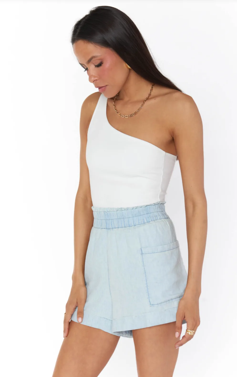 Show Me Your Mumu | Disilvio Shorts {Light Chambray}