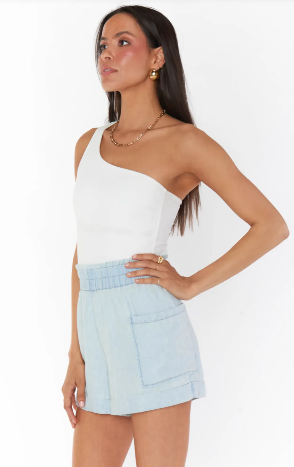 Show Me Your Mumu | Disilvio Shorts {Light Chambray}