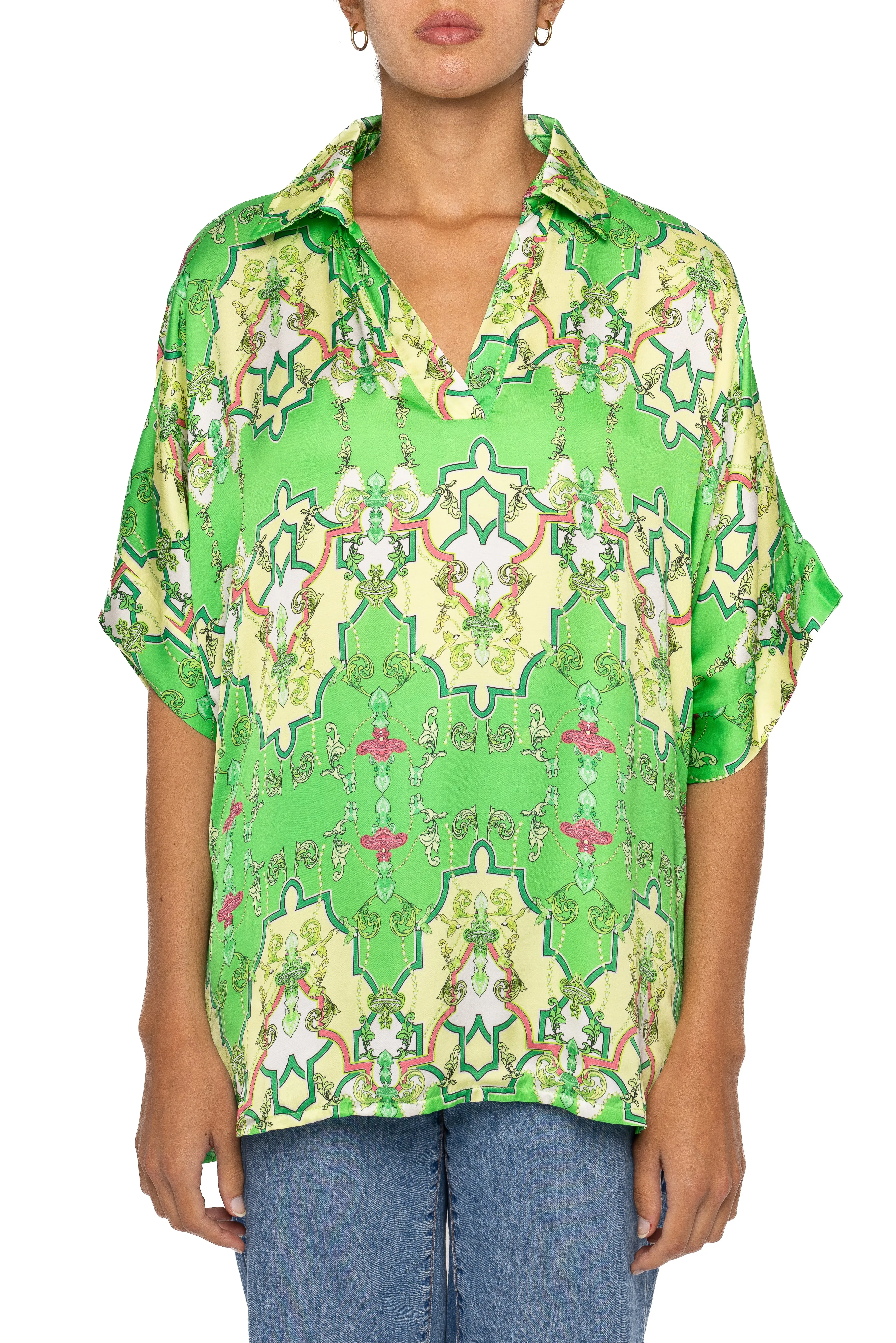 Sight Seeing Satin Blouse