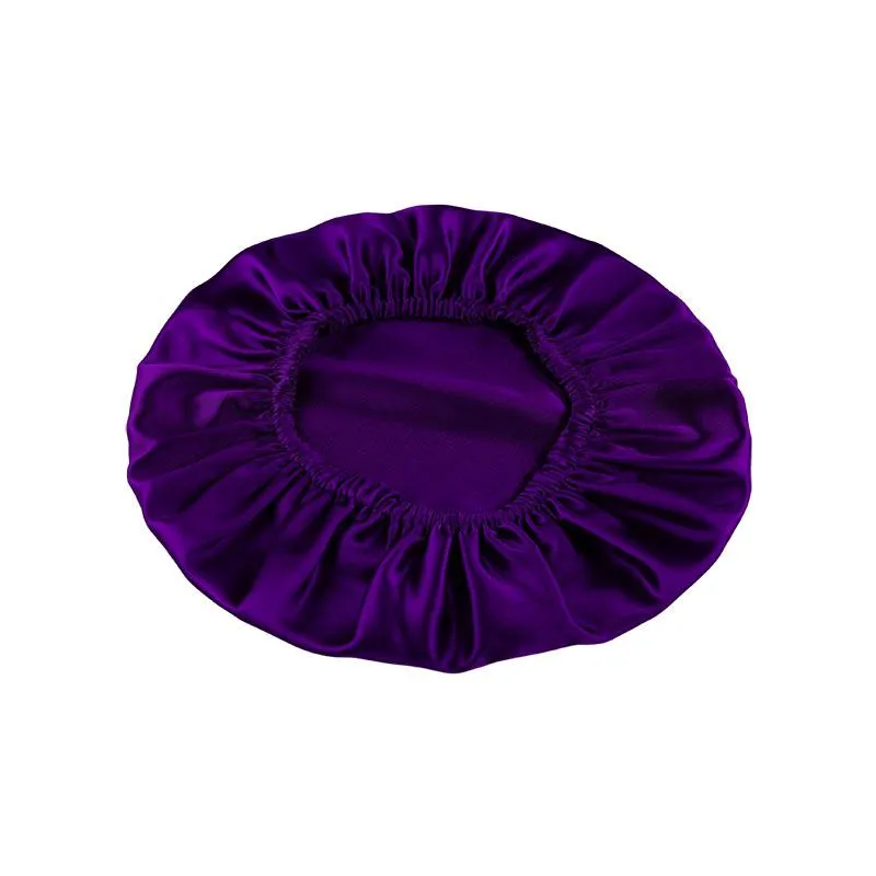 Silk Hair Bonnet - Double side no edge - Royal Purple