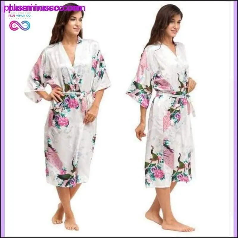 Silk Kimono Robe Bathrobe Women Satin Robe Silk Robes Night