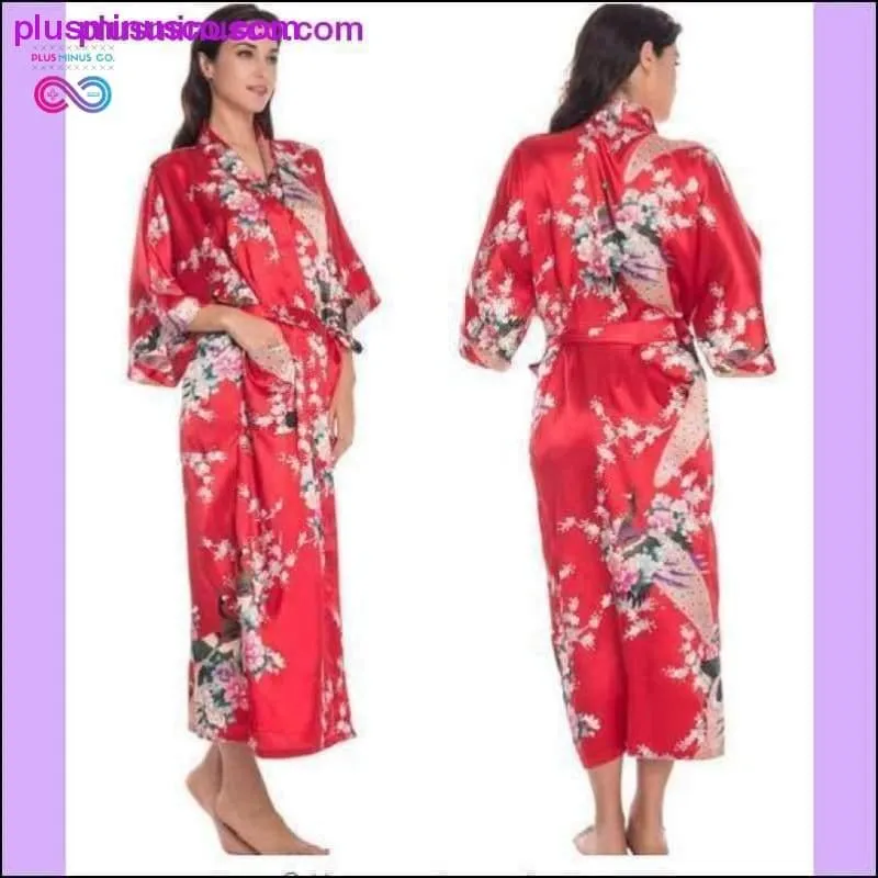Silk Kimono Robe Bathrobe Women Satin Robe Silk Robes Night