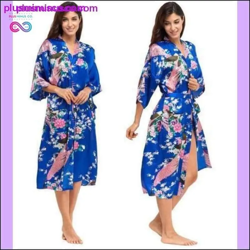 Silk Kimono Robe Bathrobe Women Satin Robe Silk Robes Night