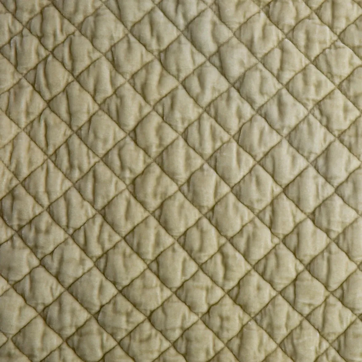 Silk Velvet Quilted Deluxe Sham - Parchment