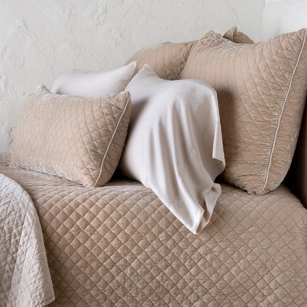 Silk Velvet Quilted Sham