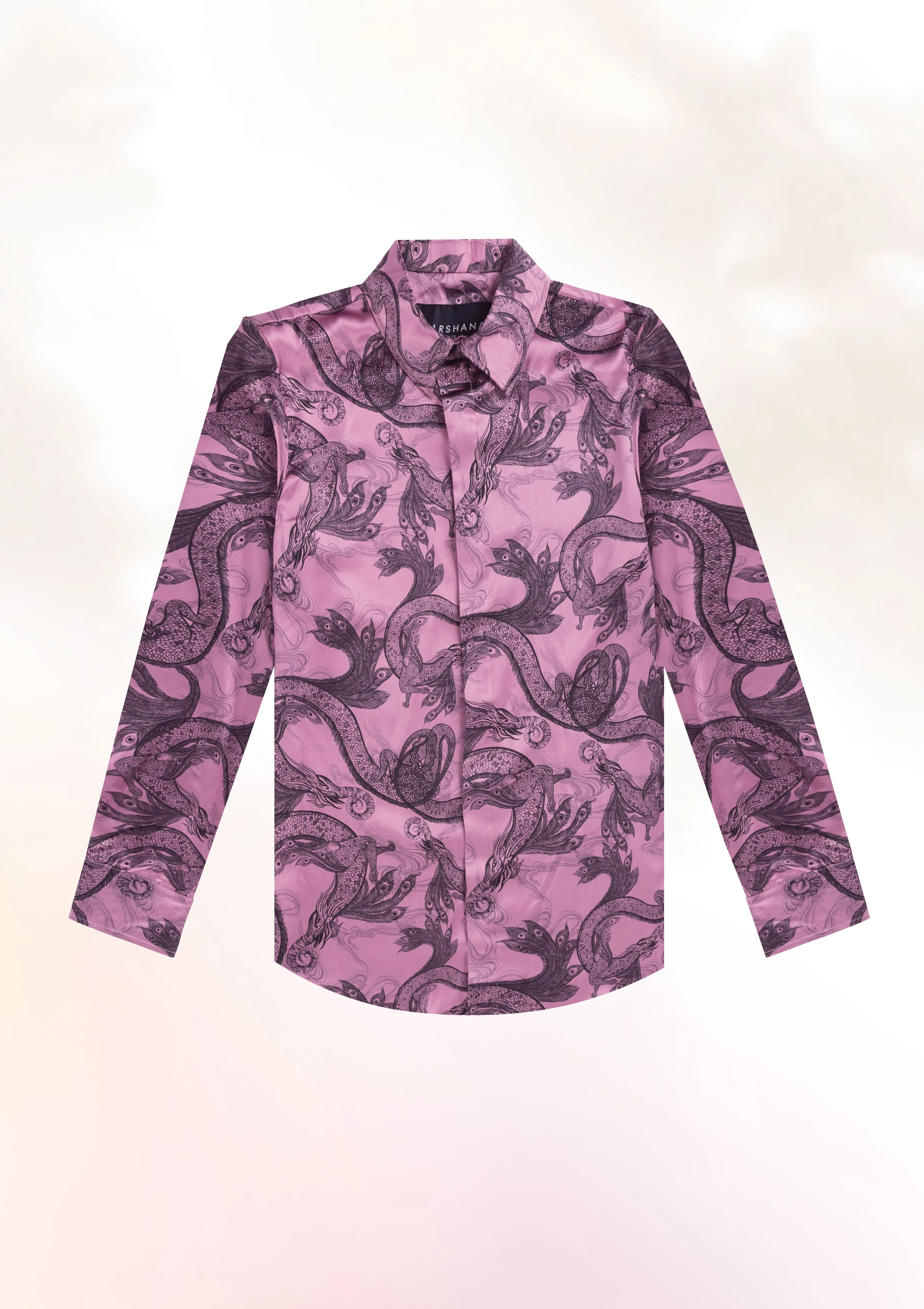 Sketched Dragon Shirt - Dusky Rose