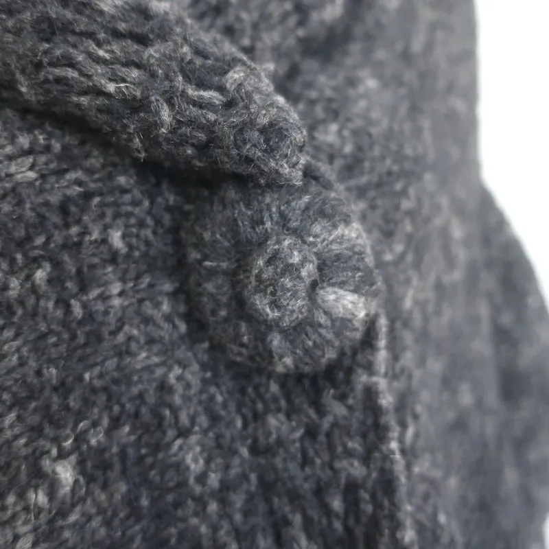 Stella McCartney Oversized Draped Short Sleeve Cardigan Charcoal One Size