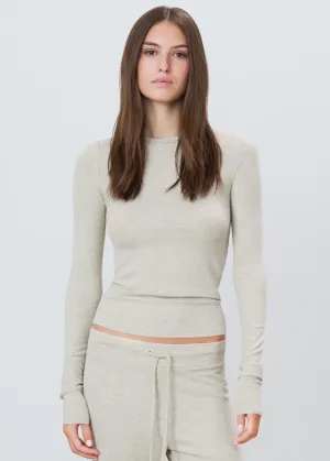 Éterne Drawstring Pant in Heather Oatmeal