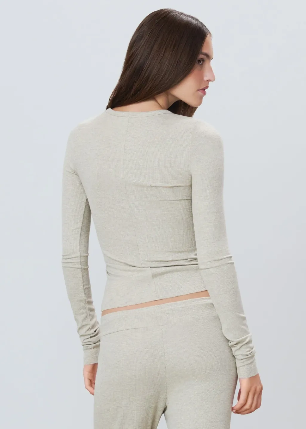 Éterne Drawstring Pant in Heather Oatmeal
