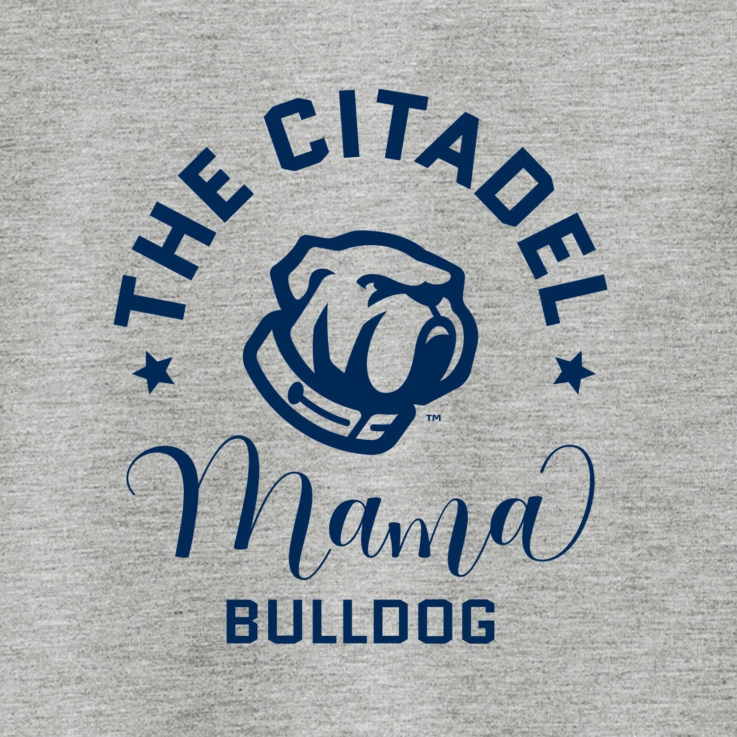 The Citadel, Mama Bulldog Ladies Long Sleeve Tri-Blend Wicking Scoop Neck Raglan Tee Shirt