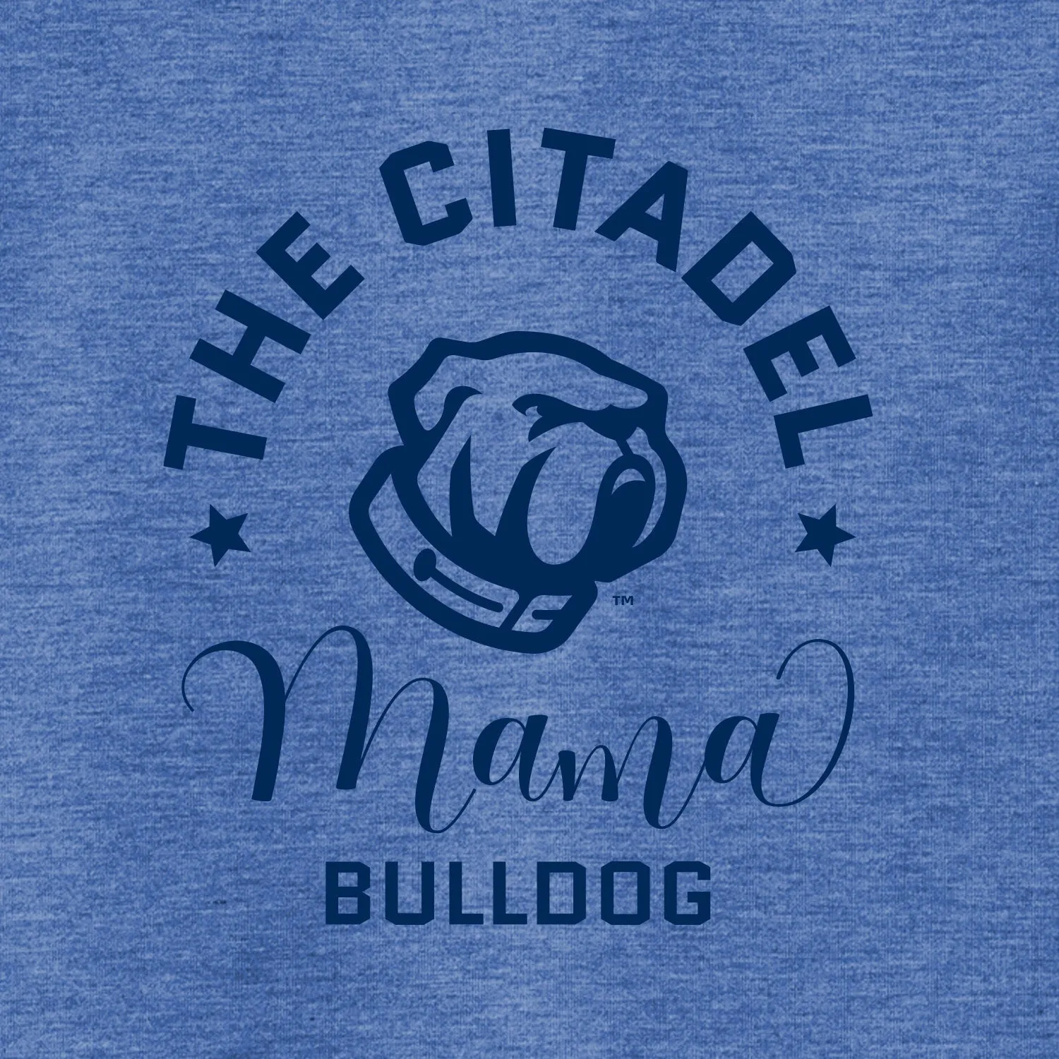 The Citadel, Mama Bulldog Ladies Long Sleeve Tri-Blend Wicking Scoop Neck Raglan Tee Shirt
