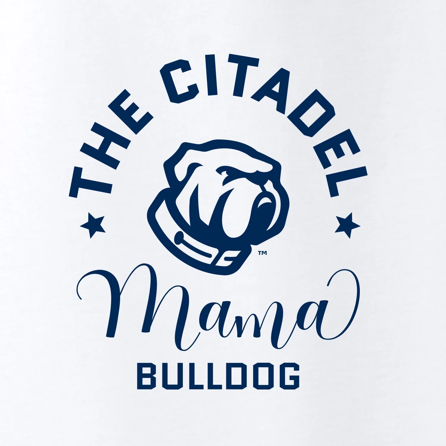 The Citadel, Mama Bulldog Ladies Long Sleeve Tri-Blend Wicking Scoop Neck Raglan Tee Shirt