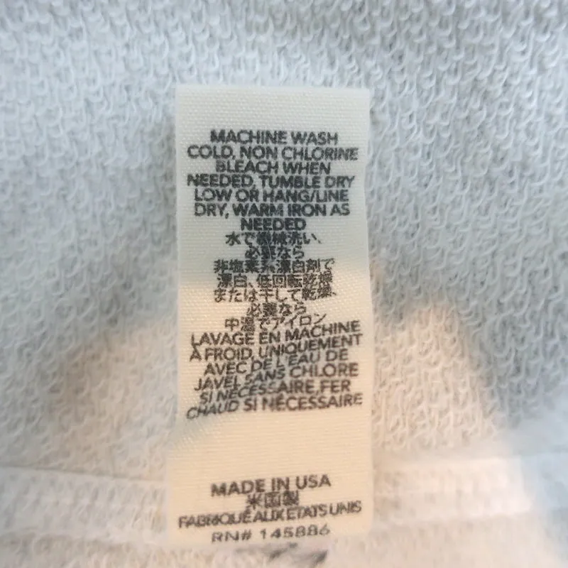 THE GREAT Floral Embroidered College Sweatshirt Heather Gray Size 2