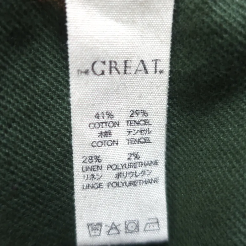 THE GREAT Frayed Army Jacket Dark Olive Size 1