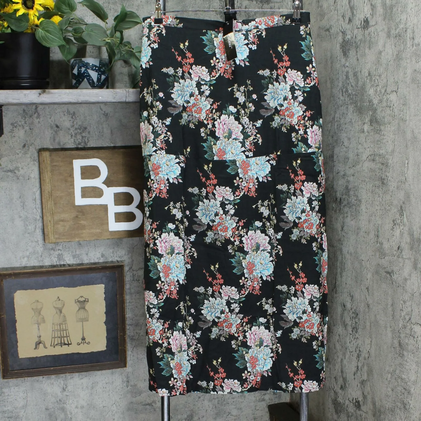 Tolani Collection Women's Floral Pull-On Woven Maxi Skirt