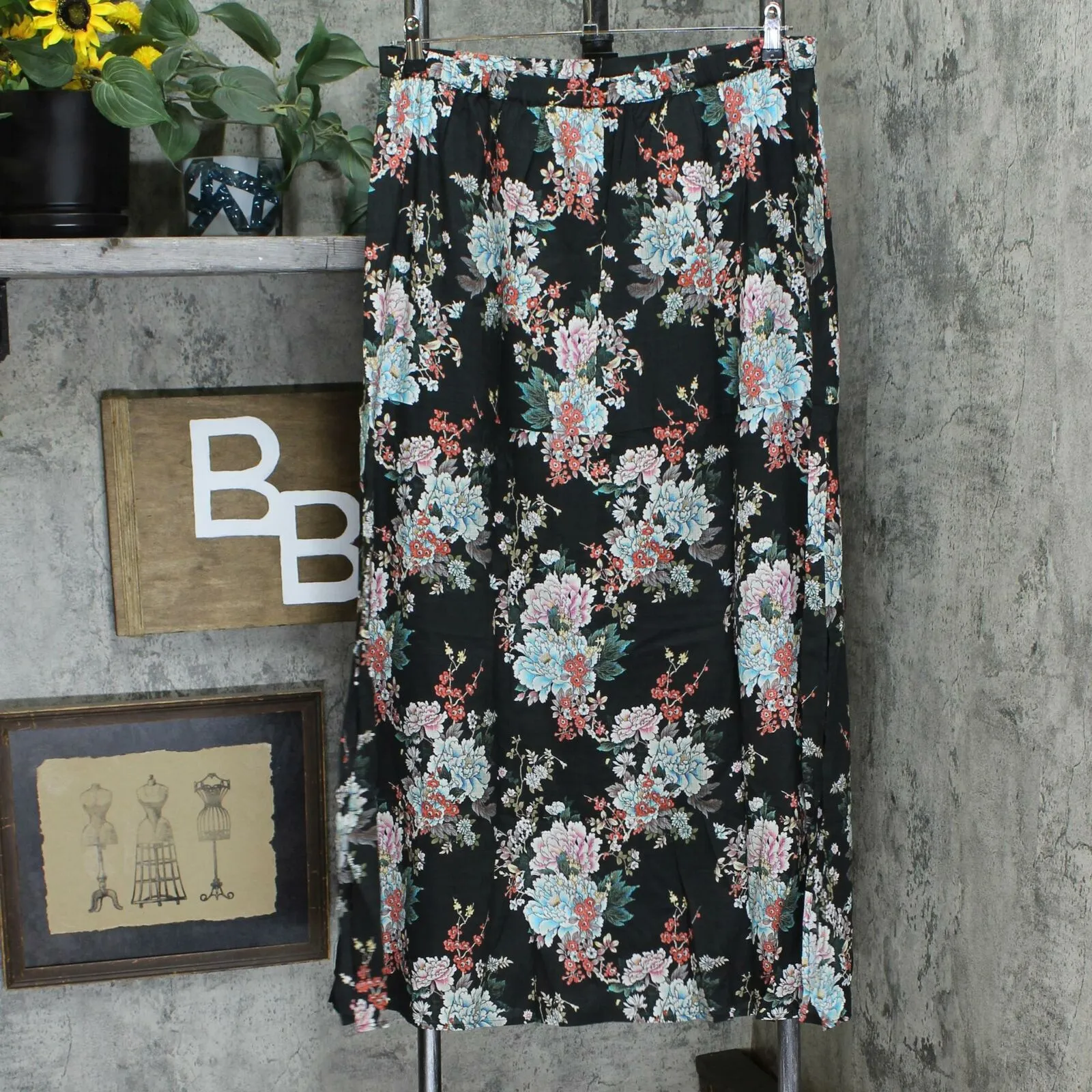 Tolani Collection Women's Floral Pull-On Woven Maxi Skirt