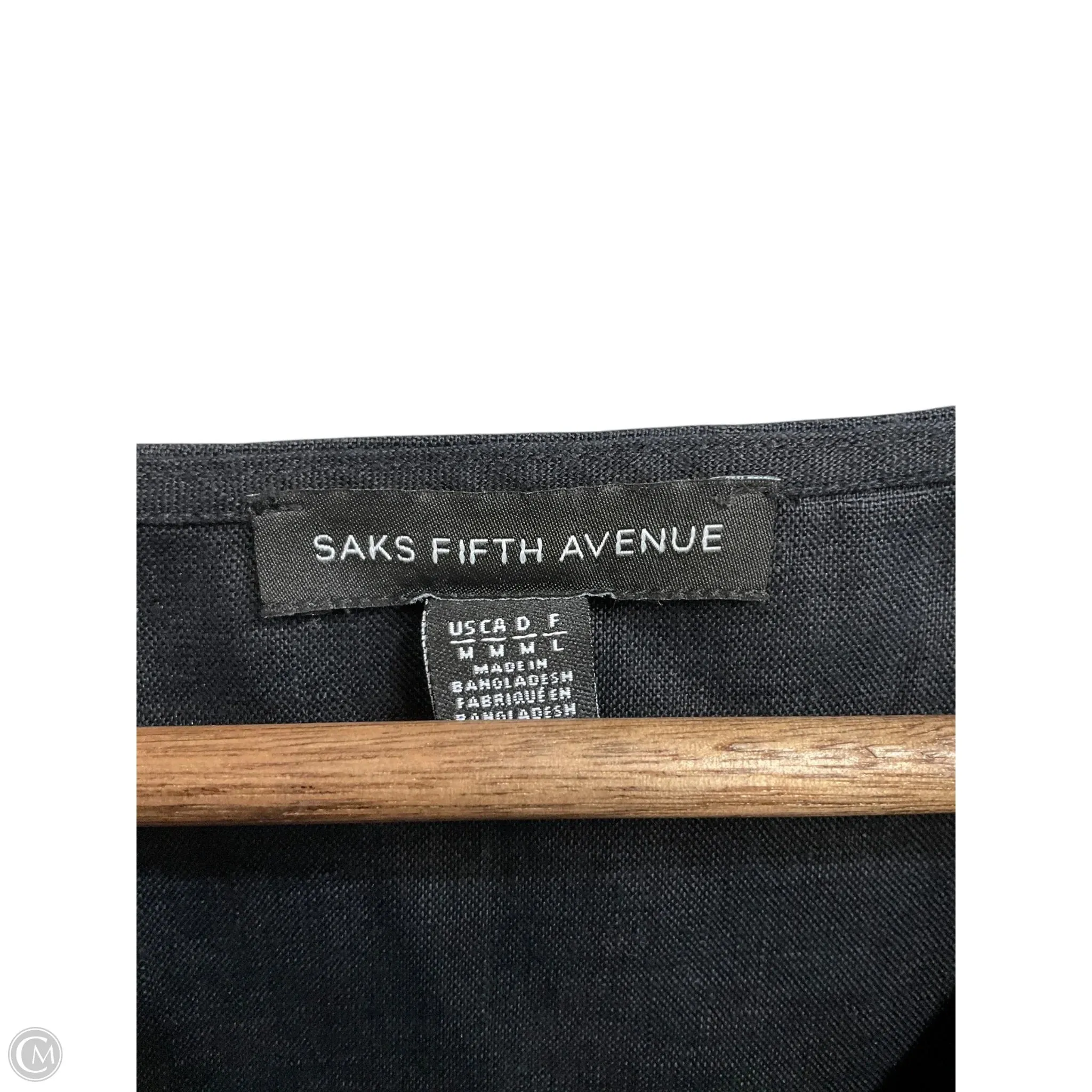 Top Sleeveless By Saks Fifth Avenue In Black, Size: M