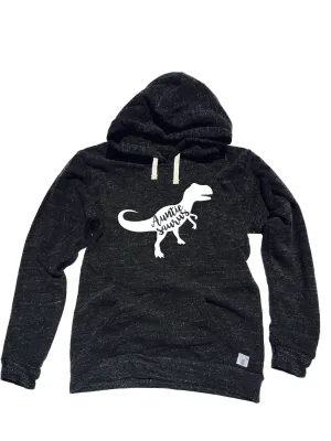 Triblend Fleece Pullover Hoodie Auntie Saurus Hoodie- Auntie Saurus Shirt - Dino Hoodie - Gift for Aunt - Aunt Shirt - Aunt T Shirt